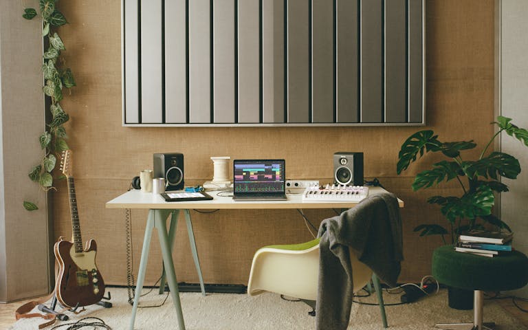 Live 12 Lite on a laptop, Living room studio, hardware